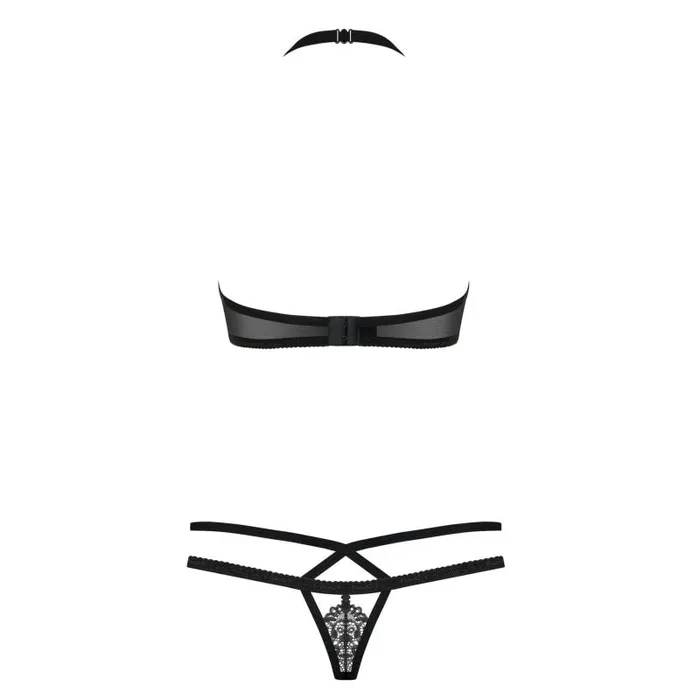 Anal Bra Panty Set Black Obsessive