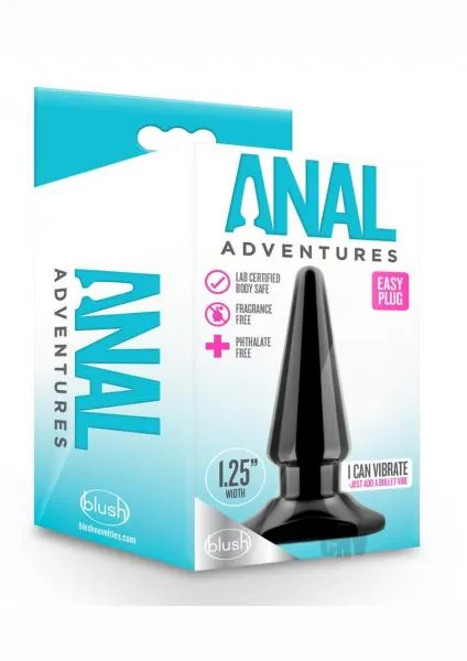Blush Anal Adventures Easy Plug Black Anal Blush Anal Adventures Easy Plug Black Anal