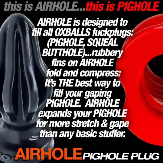 Oxballs Anal Finned Butt Plug Airhole1 Small Eggplant