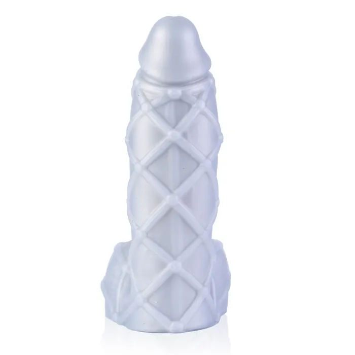 Sport Fucker Female Sex Toys Liquid Silicone Dildo Fetishique Medium Silver