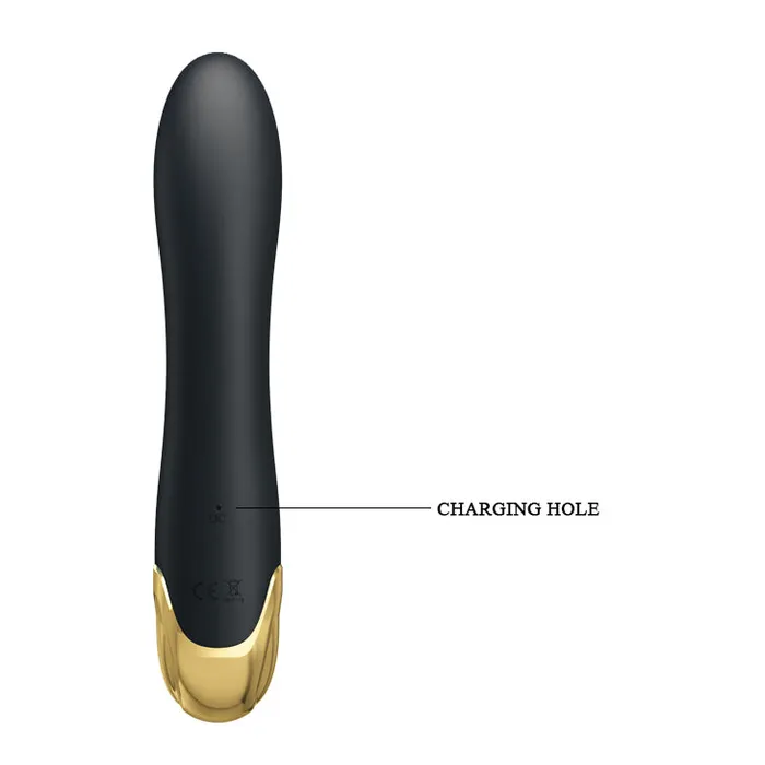 Vibrators Rabbit Vibrator Double Pleasure Black Pretty Love