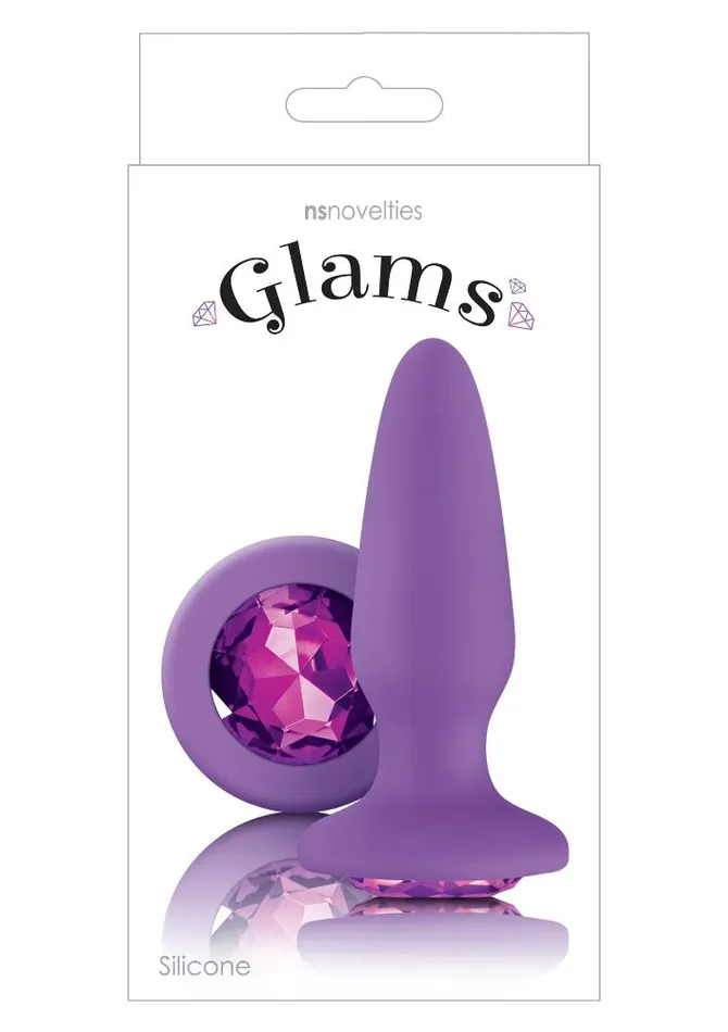 Anal NS Novelties Glams Purple Gem Butt Plug