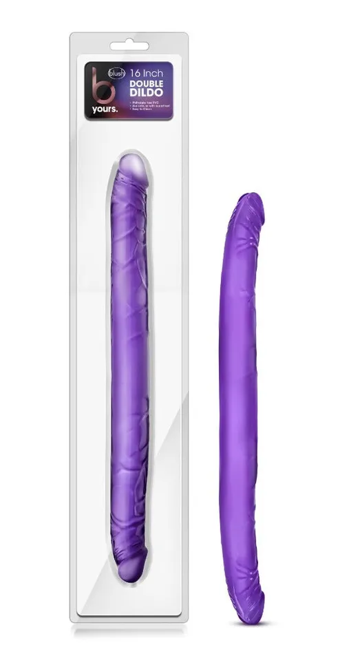 Dildos Blush Novelties B Yours 16 Purple Double Dildo