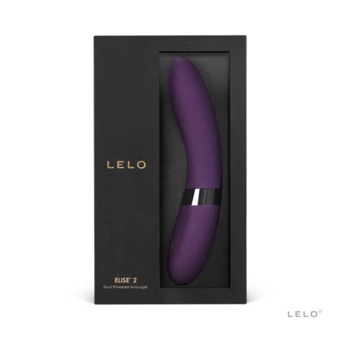 Lelo Luxury Silicone Gspot Vibrator Lelo Elise 2 Purple Vibrators