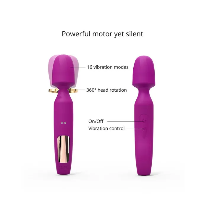 Love to Love Female Sex Toys Rechargeable 3 in 1 Wand massager with attachments Revolution pink