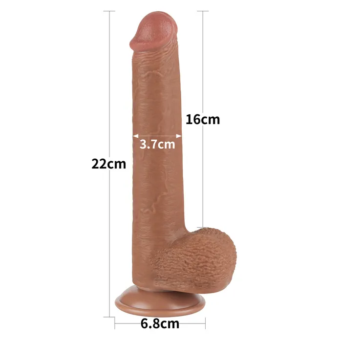 Love Toy Dildos Flexible Realistic Double Layer Cyber Skin Dong 9