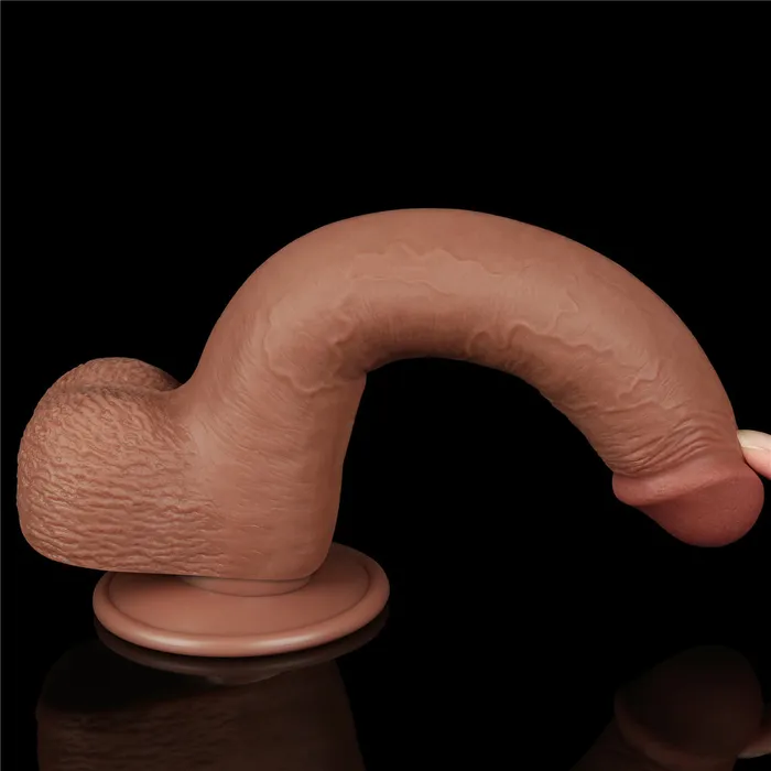Love Toy Dildos Flexible Realistic Double Layer Cyber Skin Dong 9