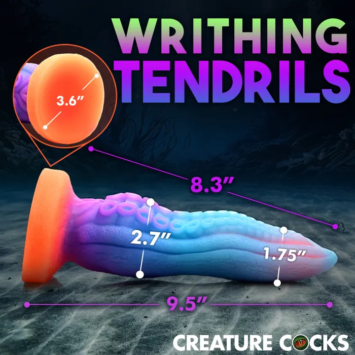 XR Brands Dildos Large Silicone Glow in the Dark Dildo TentaCock Tentacle