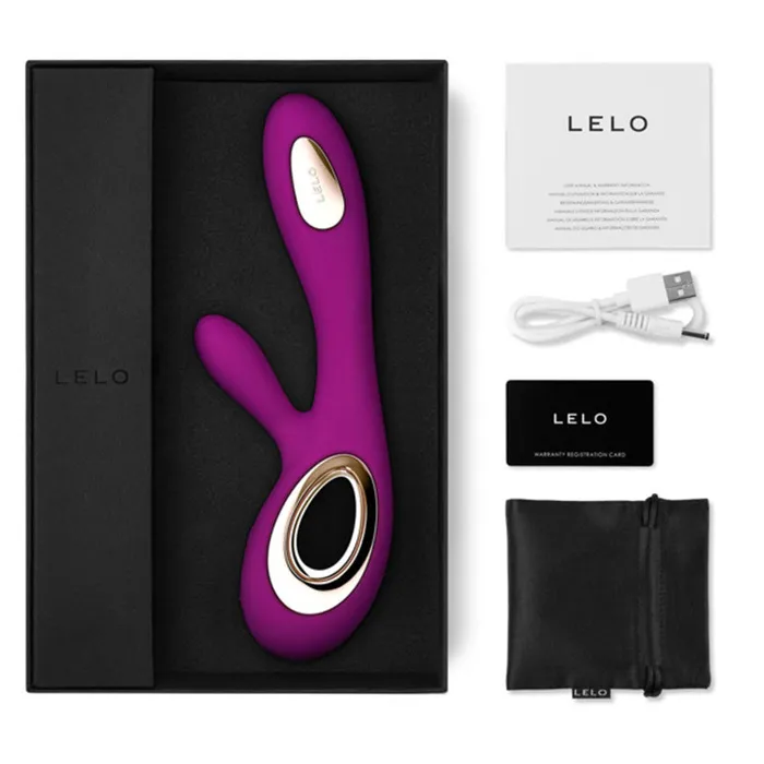 LELO Vibrators LELO Soraya Wave Deep Rose Rabbit Vibrator