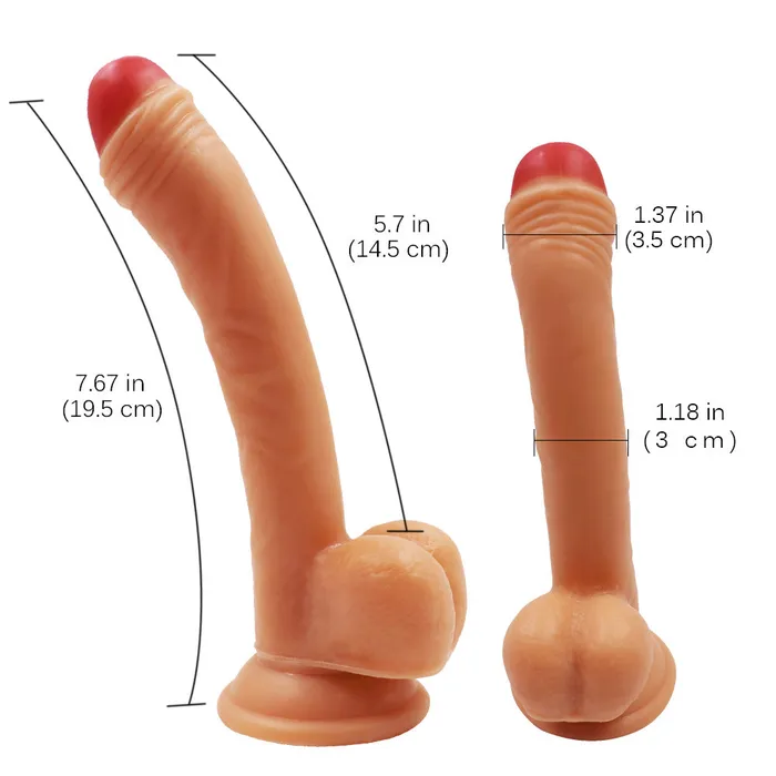 MD 19cm Realistic Dildo Silicone Penis Cock MD Female Sex Toys