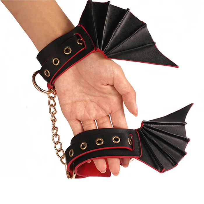 RYSC BDSM Evil Cosplay Fetish Restraint Bondage Kit 6 Pcs BlackRed Anal
