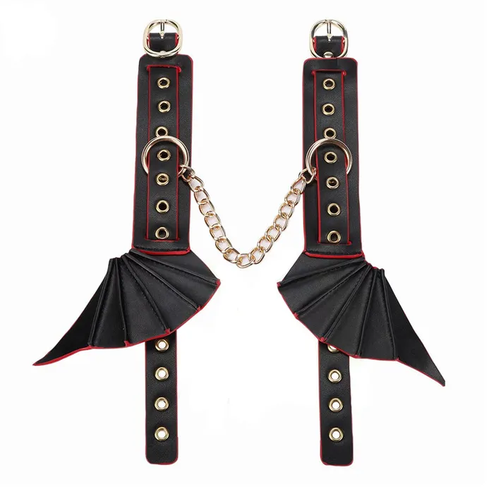 RYSC BDSM Evil Cosplay Fetish Restraint Bondage Kit 6 Pcs BlackRed Anal